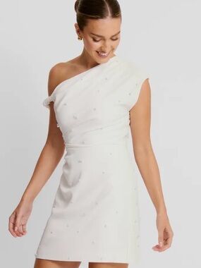 Six Stories Asymmetric Bardot Mini Dress US size 4